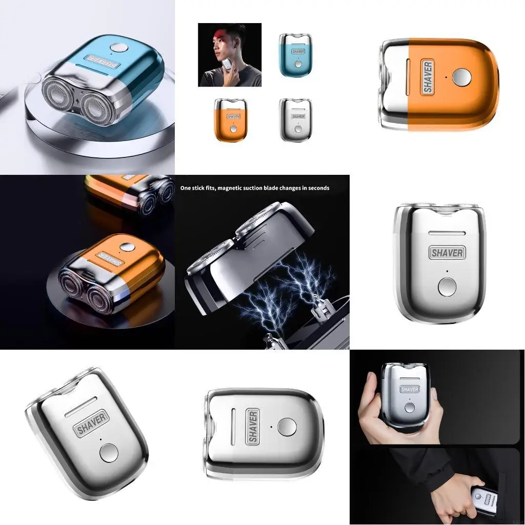 

Men's Electric Shaver for Face and Sideburns Trimming Double Head Beard Trimmer Efficient Slip Resistant Handle Razors N58D