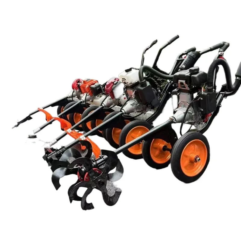 Household orchard lawn mower multi-functional ditching frame y y