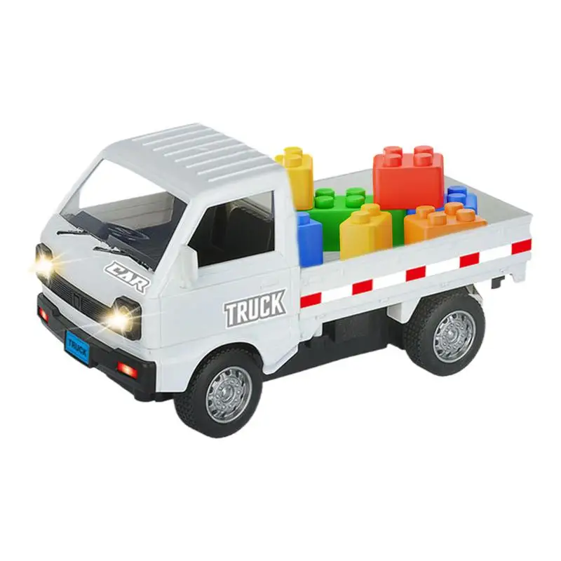 Remote Control Toy Car Remote Control Truck LED Simulation Lights Pickup Toys Realistic Transportation Tool Construction