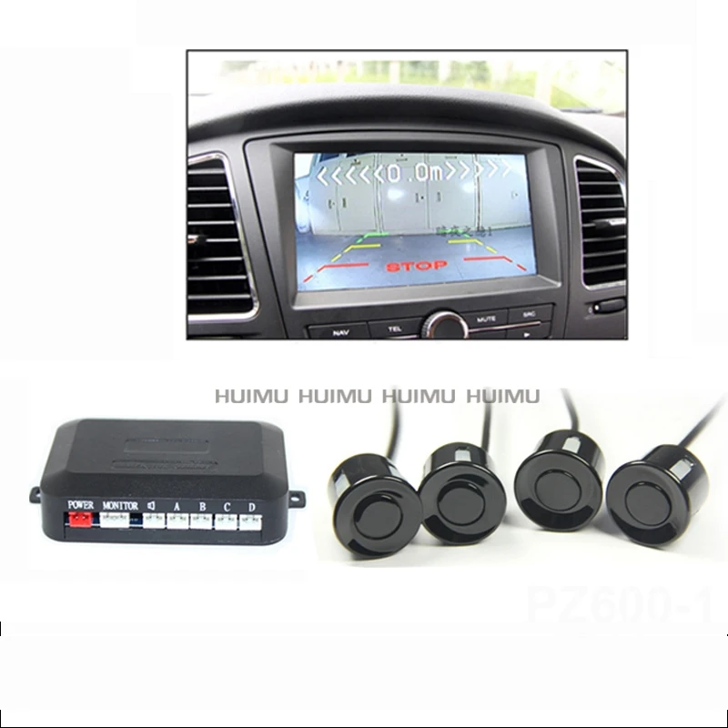 Car Video Parking Sensor Reverse Backup Radar Assist Auto parking Monitor Digital Display Step-up Alarm Video radar For DVD TFT