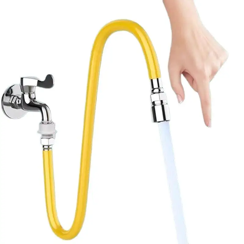 1Pcs 1 Mode Water Tap Extender Stainless Steel Faucet Extension Pipe for Kitchen Sink Bathroom Use