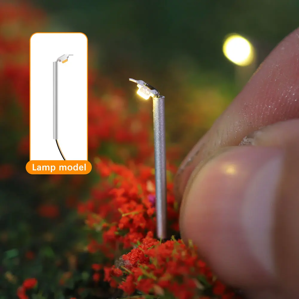 

10pcs 1:750 Scale 3V Copper Miniature LED Lamps – Ultra-Realistic Lighting for Model Trains & Architectural Displays/Diorama