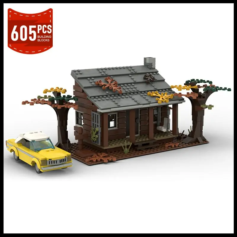 

MOC City Architecture The Evil Deaded Knowby Cabin Model Building Blocks Set Movie Car Street View House Bricks Toys Gifts