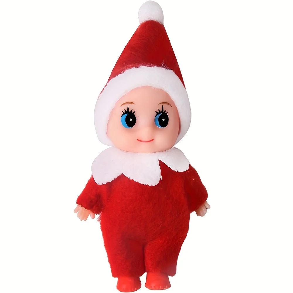 6Pcs/Set Christmas Elf Dolls, Baby Elf Bookshelf Elf Dolls PVC Felt Dolls Toys, Kids Halloween/Thanksgiving/Christmas Gifts