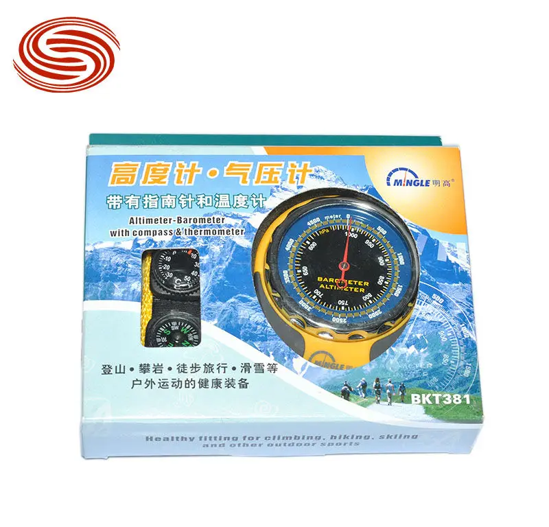 NEW Altimeter- Barometer with Compass and Thermometer with Carabiner