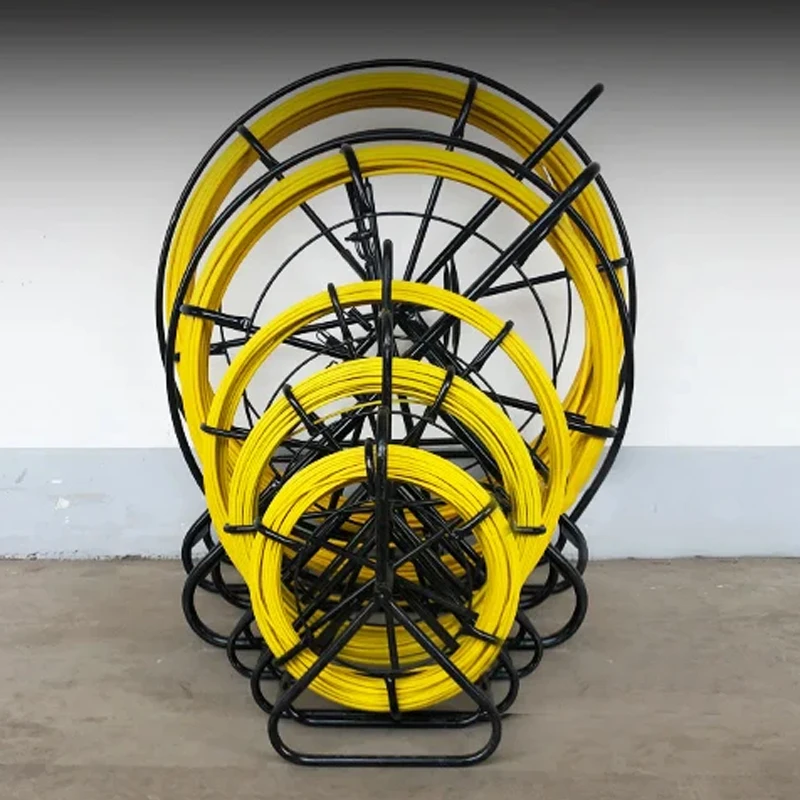 Electrician Wire Threading Machine 5/6/8mm Fiberglass Wire Cable Running Rod Fish Tape Rodder Cable Unclogger Leader