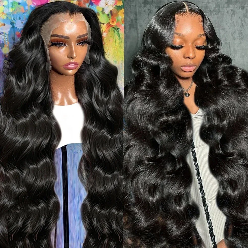 

30 Inch Lace Frontal Human Hair Wig Body Wave 180 Density 13x4 13x6 Lace Front Wig HD Transparent PrePlucked For Black Women