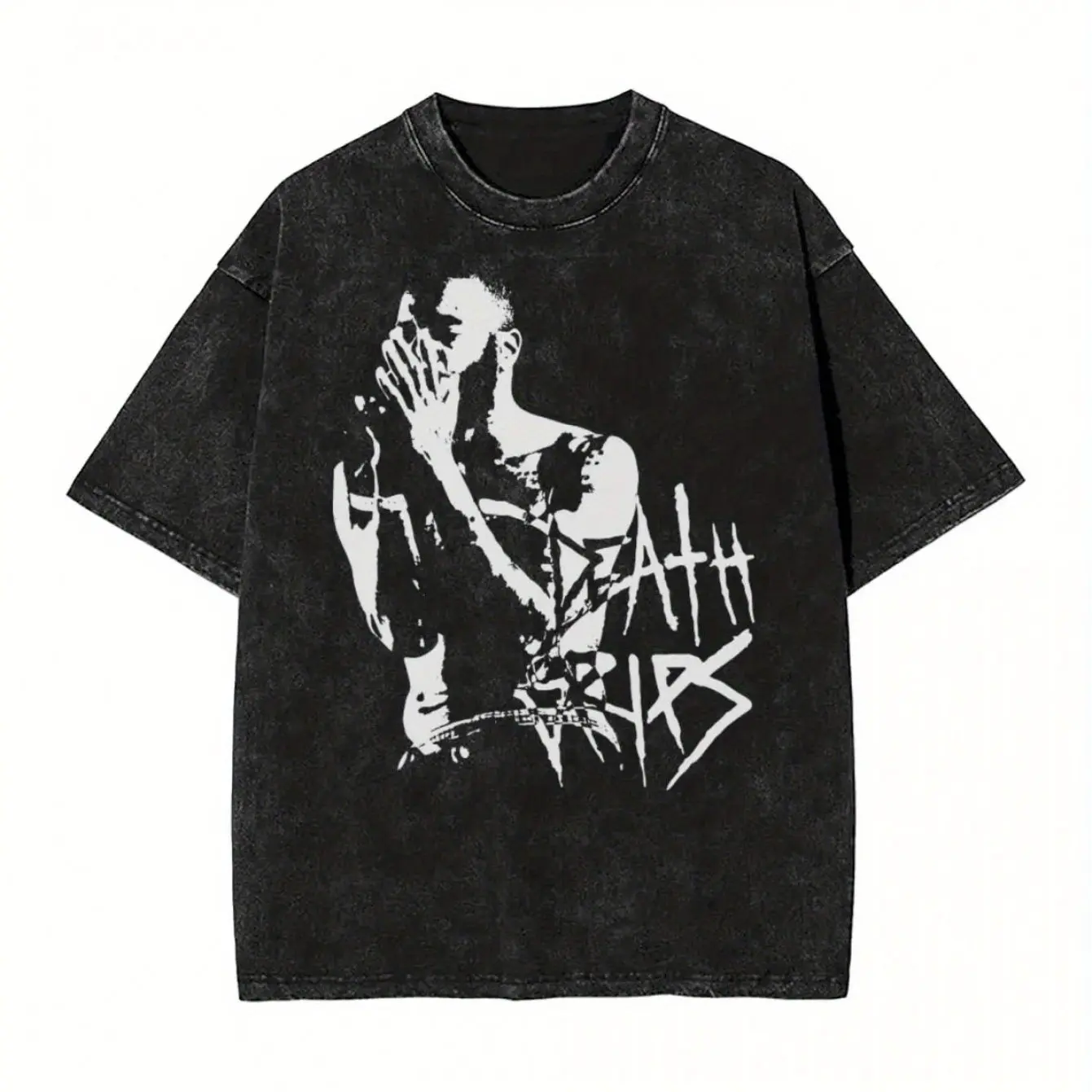 Death Grips MC Ride Vintage Hip Hop patrón camiseta pesada transferencia de calor artesanía Unisex calle viento concierto