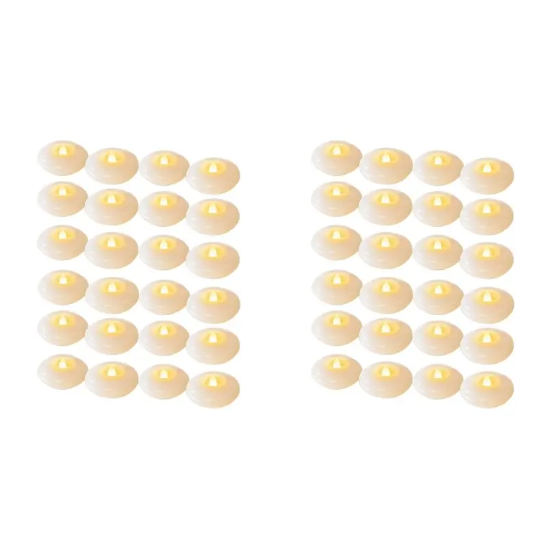 

Набор из 48 беспламенных светодиодных плавающих свечей A63K, 200 часов работы от батареек, водонепроницаемые белые свечи для цилиндрических ваз