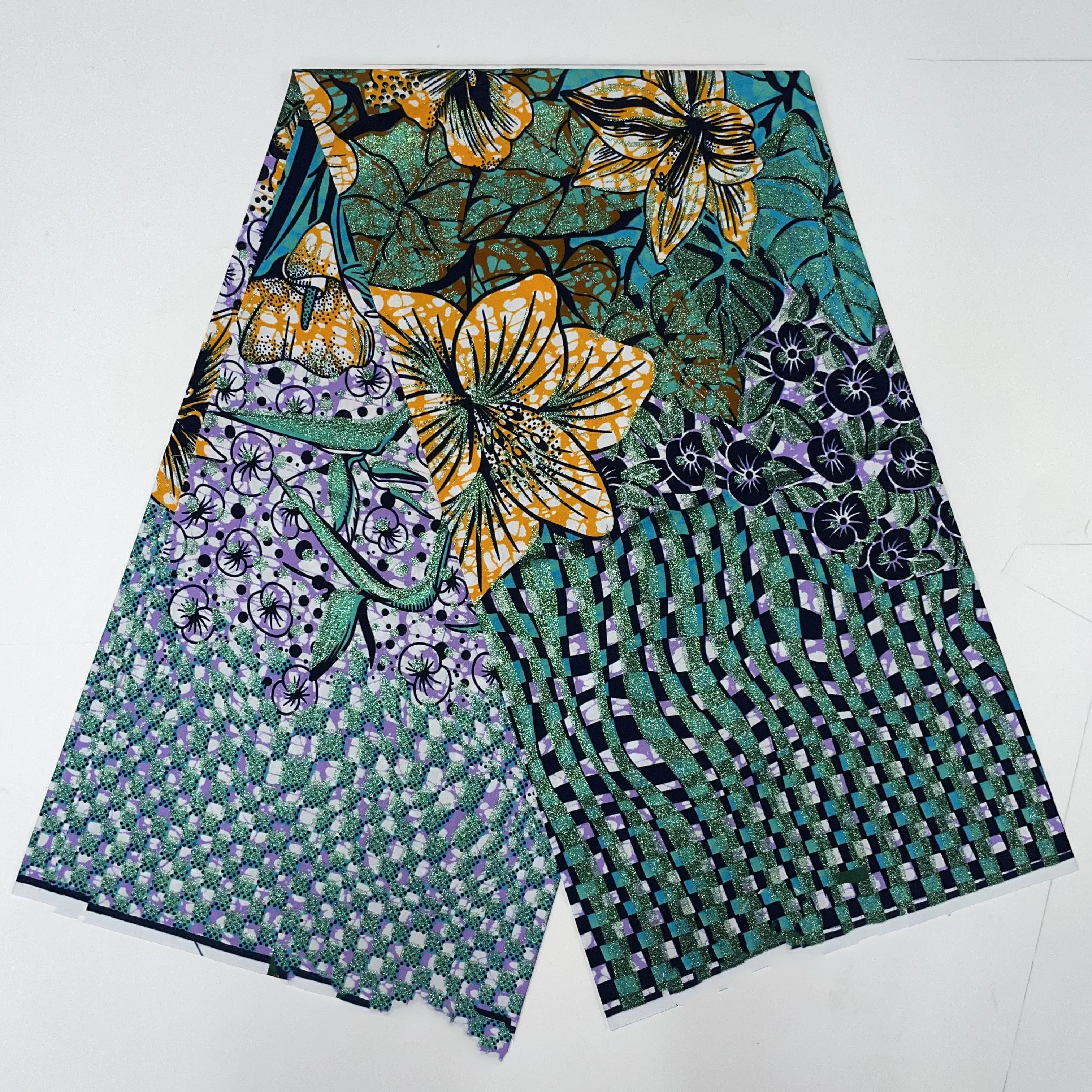 2024 Grand wax Super 100% Cotton African Wax Fabric High Quality Wax Print Ankara Fabric For Sewing 6yards Women Fabric