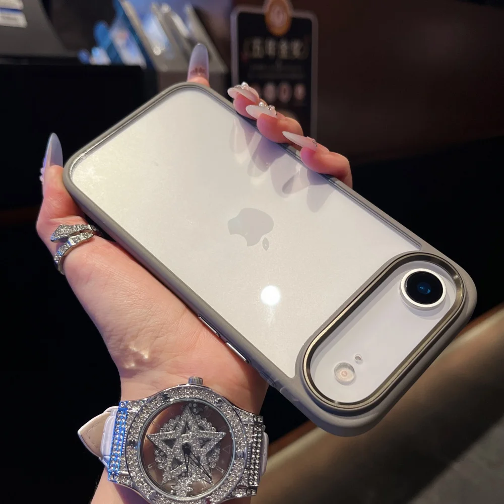 Stoßfeste Transparente Acryl-Handyhülle für iPhone 18 17 Air 16 Pro Max Plus Kristallklare Hybrid-Schutzhülle mit Hartschale – Detail 12