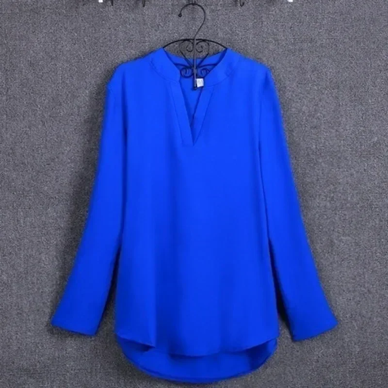 Plus Size Blouse Clothing Women Long Sleeve Shirt Chiffon Blouse Ladies Top blusa feminina S-5XL