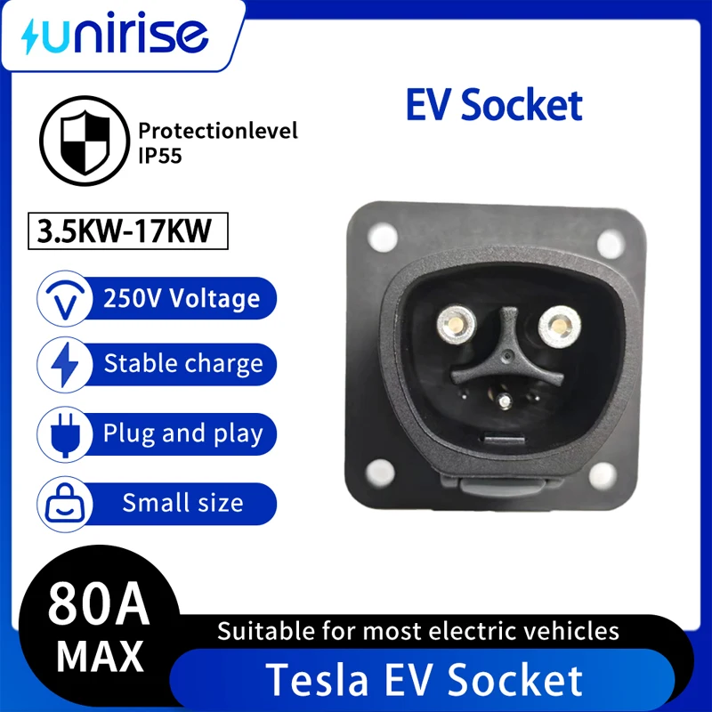 

Розетка переменного тока Tesla 16A 32A 50A 80A Разъем для зарядного устройства для электромобилей 0,5 м Разъем для кабеля для автомобиля NACS Tesla Model 3/X/Y/S