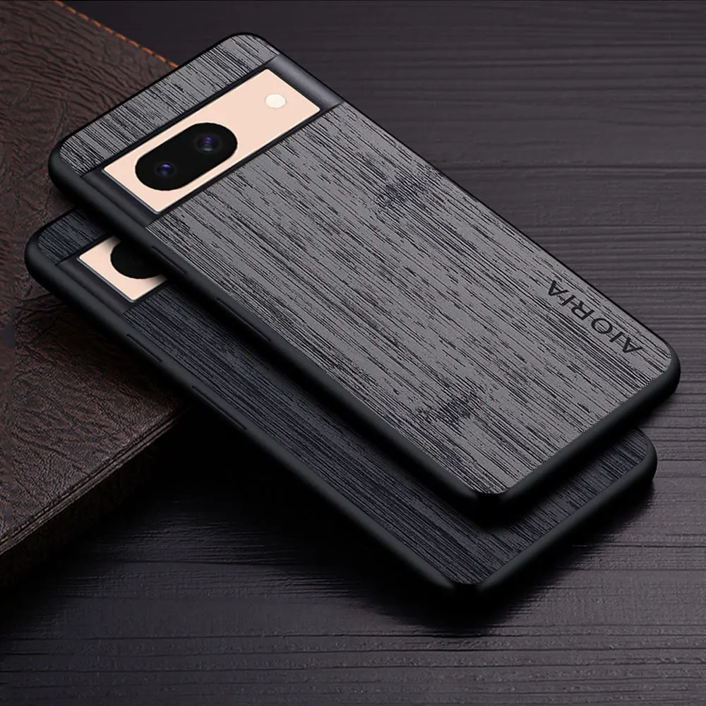 Case for Google Pixel 8A 8 Pro funda bamboo wood pattern Leather new phone cover Luxury coque for google pixel 8a case capa