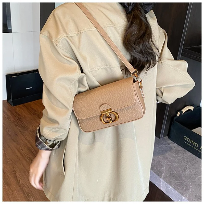 

Women's Shoulder Bag Crafted From Dot-Printed Leather Featuring Paris Trendy Lightweight Soft Daily Refined Style​