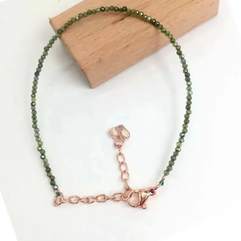 Natural Stone Beads Necklace & Bangle Bracelet Set, Luxury