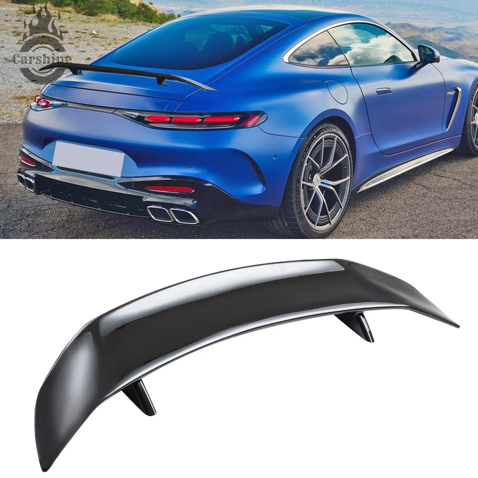 

Для Mercedes-Benz 2024 CLA AMG 47-дюймовый глянцевый черный спойлер-антикрыло на задний багажник