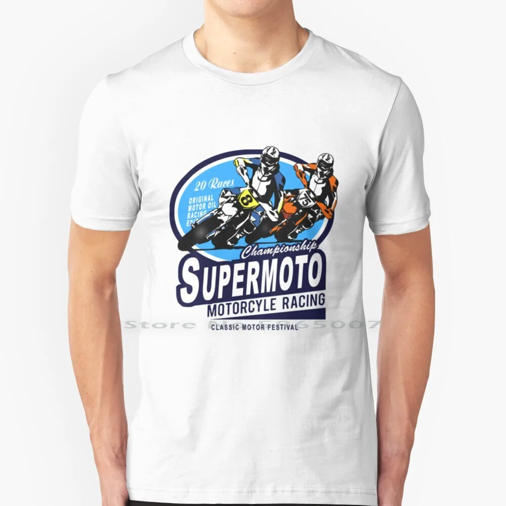 Supermoto-Supermotard T Shirt Cotton 6XL Supermoto Supermotard Motocross Moto Cross Supercross Enduro Motorcyclist Motorcycle