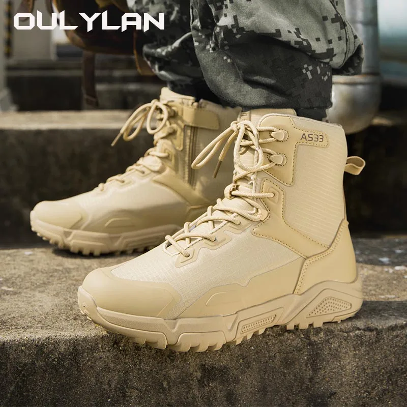 Outdoor Tactical Military Boots for Men Hiking Boots Special Force Desert Combat Army Boots Men's Sneakers Hiking Ankle Shoes