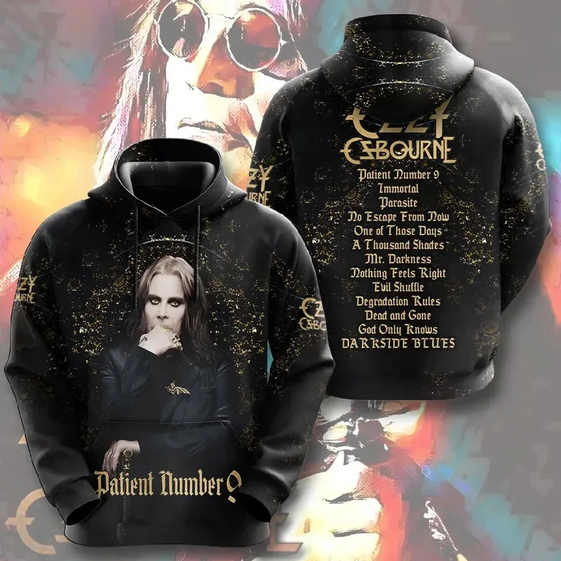 

Толстовки Rock Ozzy Osbourne с 3D-принтом, унисекс, модные пуловеры в стиле хип-хоп для мужчин и женщин, оверсайз, мужская одежда, худи Y2K