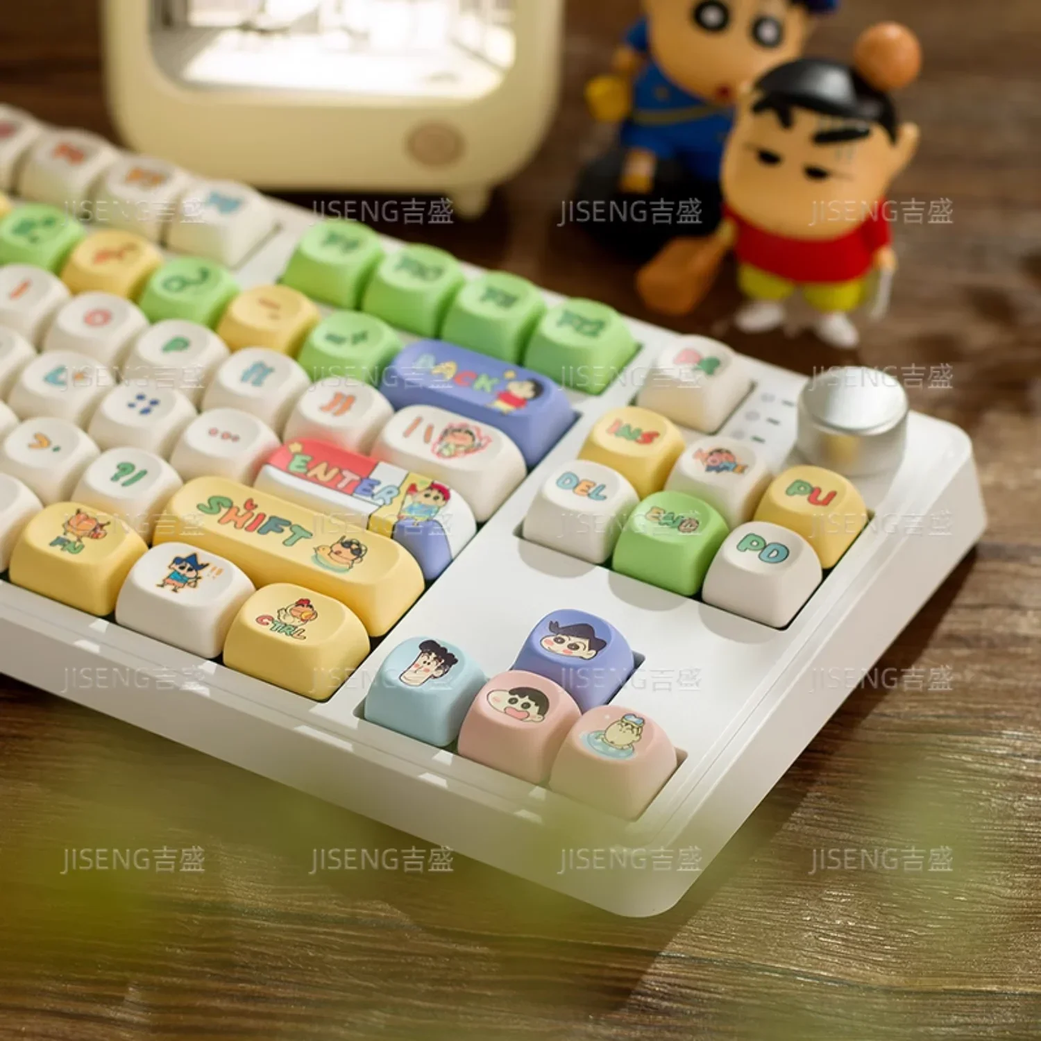 Imagem -04 - Moa-keycaps para Teclado Mecânico Pbt 145 Chaves Crayon Bonito Personalizado para 60 80 87 98 104 108