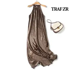 TRAF ZR Summer Women 2024 Dresses Elegant Women's Trend Luxury New Woman Fashion Sexy Casual Promotion Clothes for Lady Dress