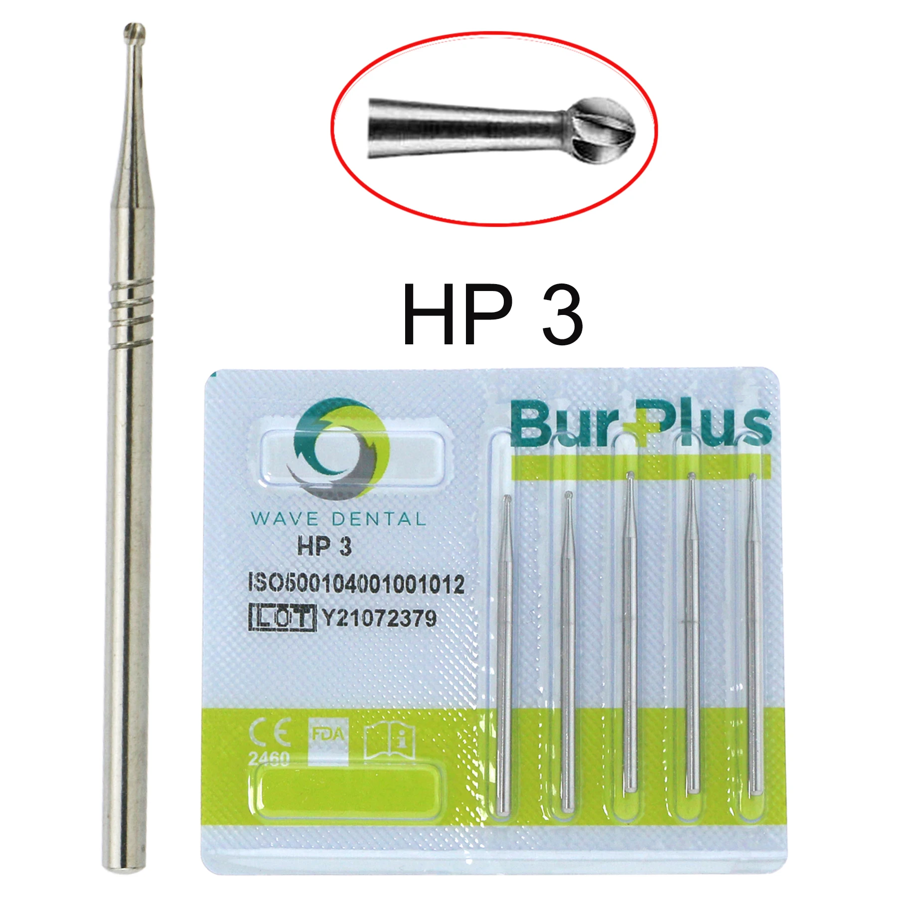 

Wave Dental Burs Carbide Round HP3 Prima For Straight Handpiece 5 Pcs