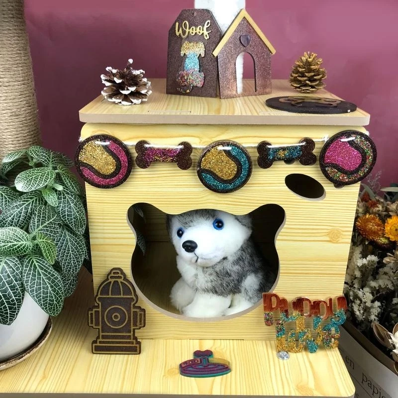 زينة عش الحيوانات الأليفة قالب راتنجات الايبوكسي سلسلة المفاتيح قلادة الحلي قالب من السيليكون