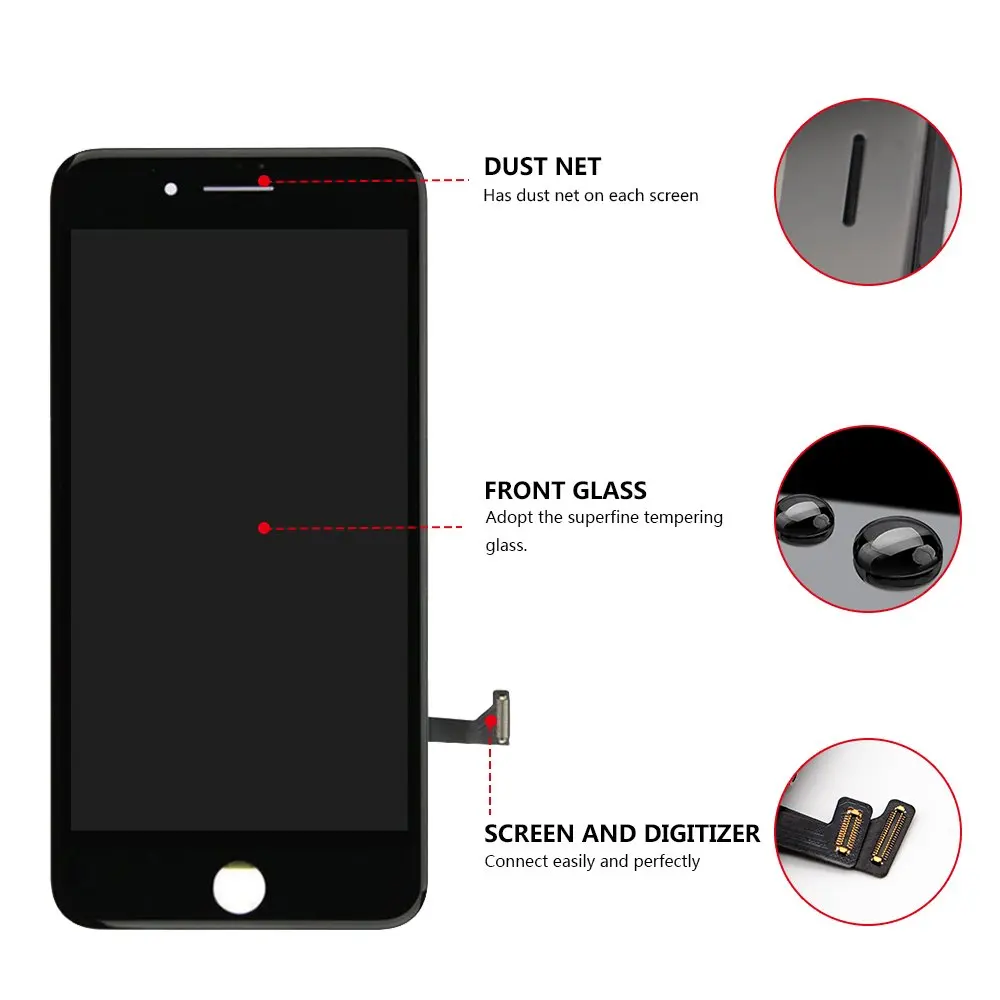 100% Tested 2024 New LCD For iphone 6S 7 8 Plus LCD Display 3D Touch Digitizer Assembly For iPhone 6 6SP 7 8 LCD Screen Display
