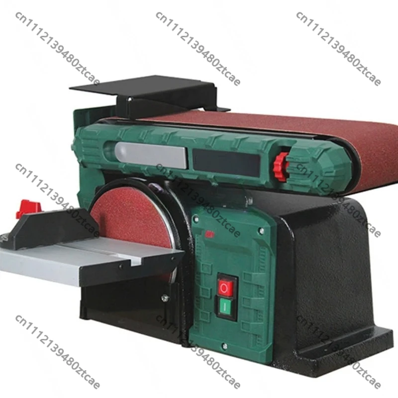 Multifunctional 220V 550-750W Metal Wire Drawing Machine Desktop Sanding Belt Disc Sander Sandpaper Polishing Grinding Equipment