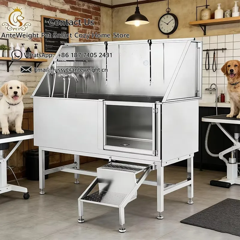 

304 Stainless Steel Pet Wash Station for Dog Cat Cleaning at Home