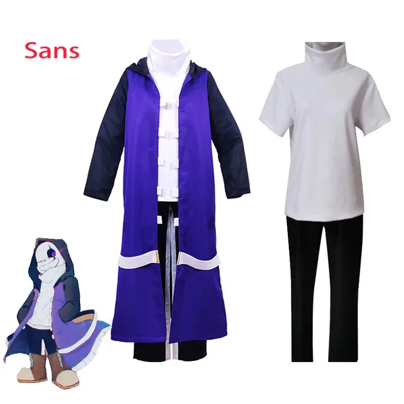 أزياء Undertale AU Epic Sans التأثيرية أزياء البروفيسور Sans ملابس الهالوين أنيمي مجموعة كاملة من الملابس للرجال والنساء