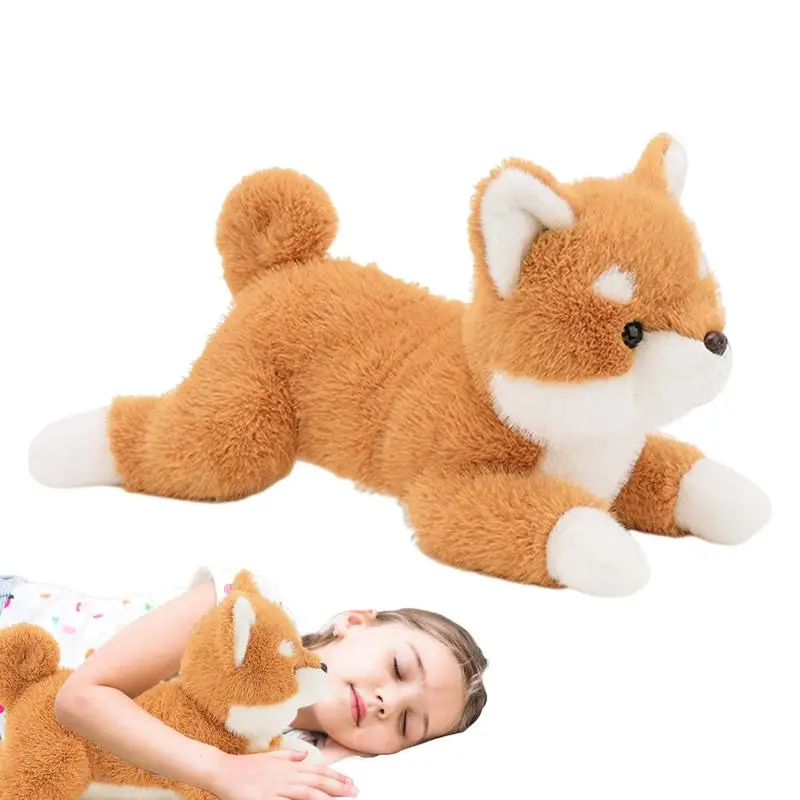 Plush Dog Stuffed Animal Soft And Comfortable Planking Dog Plush Puppy Plush Pillow Toy Soft And Comfortable Squat Plush Dog