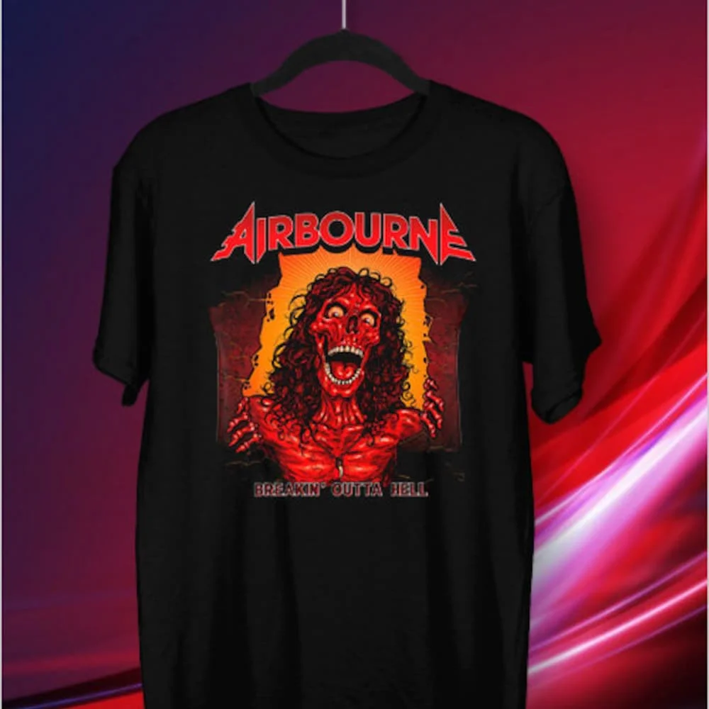 Airbourne Vintage T Shirt Metal Music Black