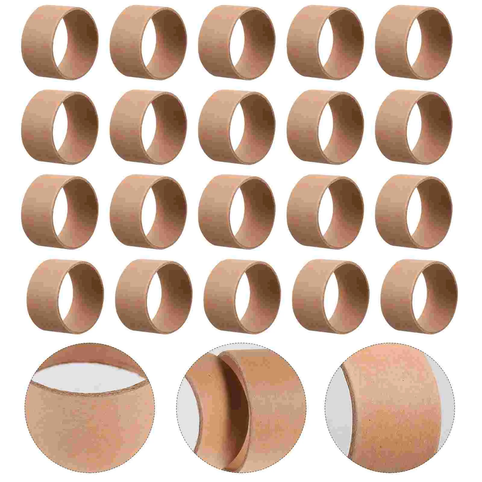 20 Pcs Handmade Paper Tube Brown Cardboard Tubes DIY for Crafts Easel Round Toddler