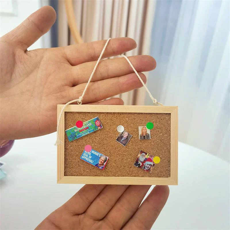 

1Set 1:6 Dollhouse Miniature Message Board Model Double-sided Available Living Scene Decor Toy