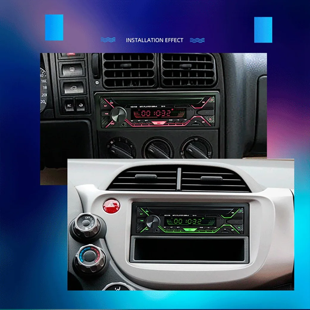 1din Autoradio Iso Autoradio Aux Ingang Ontvanger Bluetooth Stereo Mp3 Multimedia Speler Ondersteuning Fm/Mp3/Wma/Usb/Sd