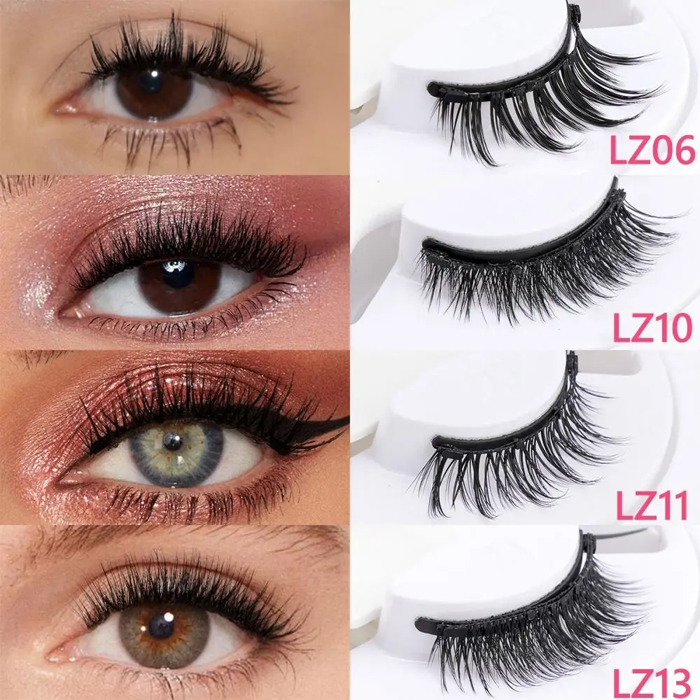 Reusable Magnetic Eyelashes Curler Natural False Eyelashes Set with Magnetic Tweezers Glue Free 3D Mink Lashes