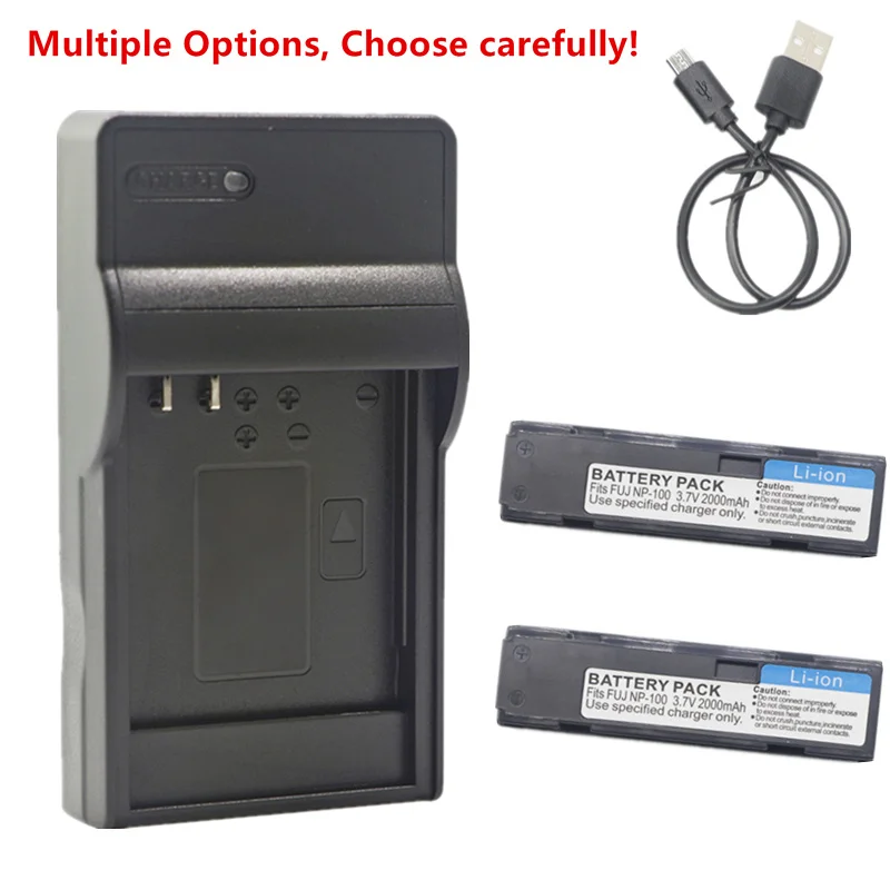 NP-100 Battery or Charger for Fujifilm DS260 DX-9 Finepix MX-500 MX-600 MX-600X MX-700