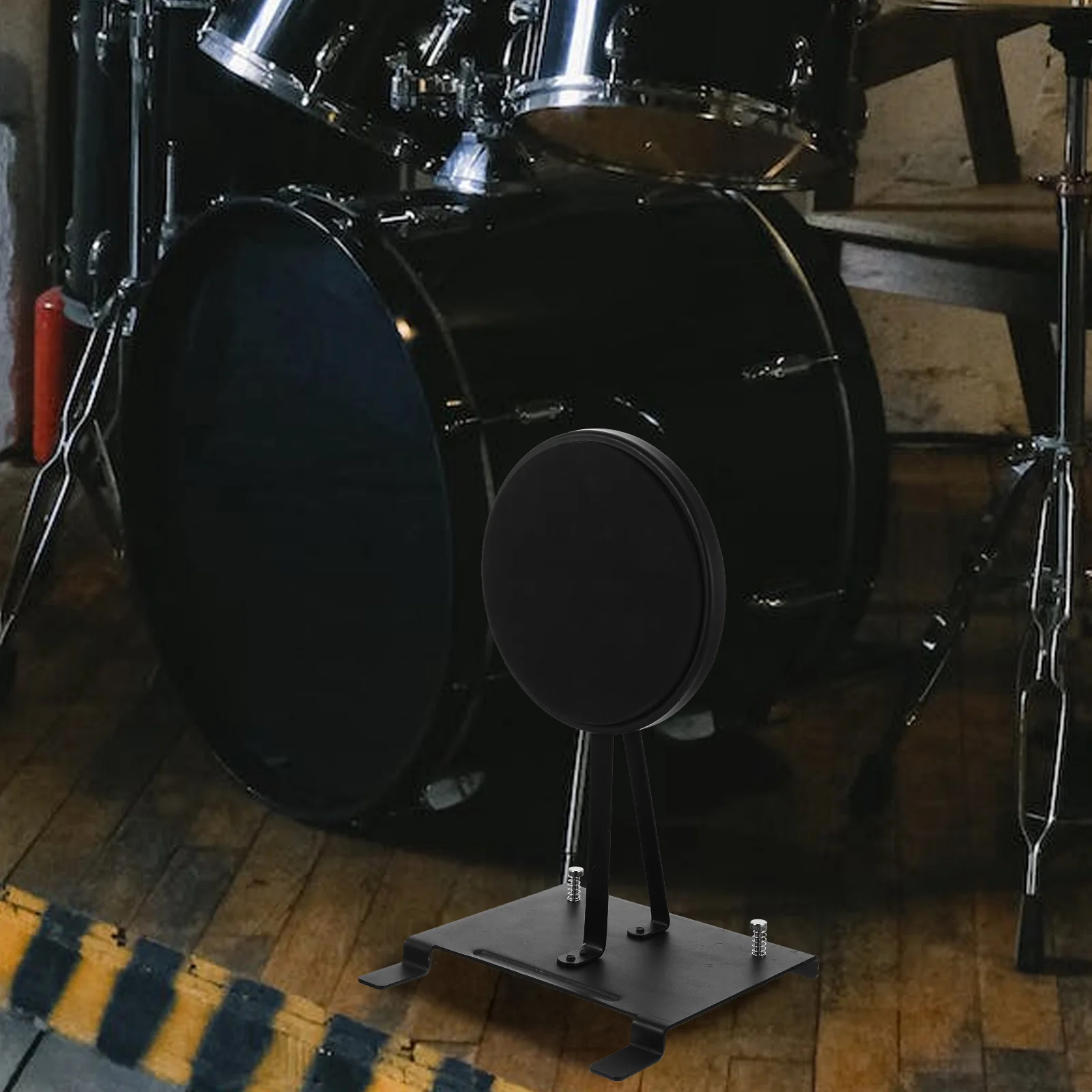 

Trainer Low Exerciser Drummer Practice Pad Metal Mat for Bass Drum Pedal Mat Replacement Durable