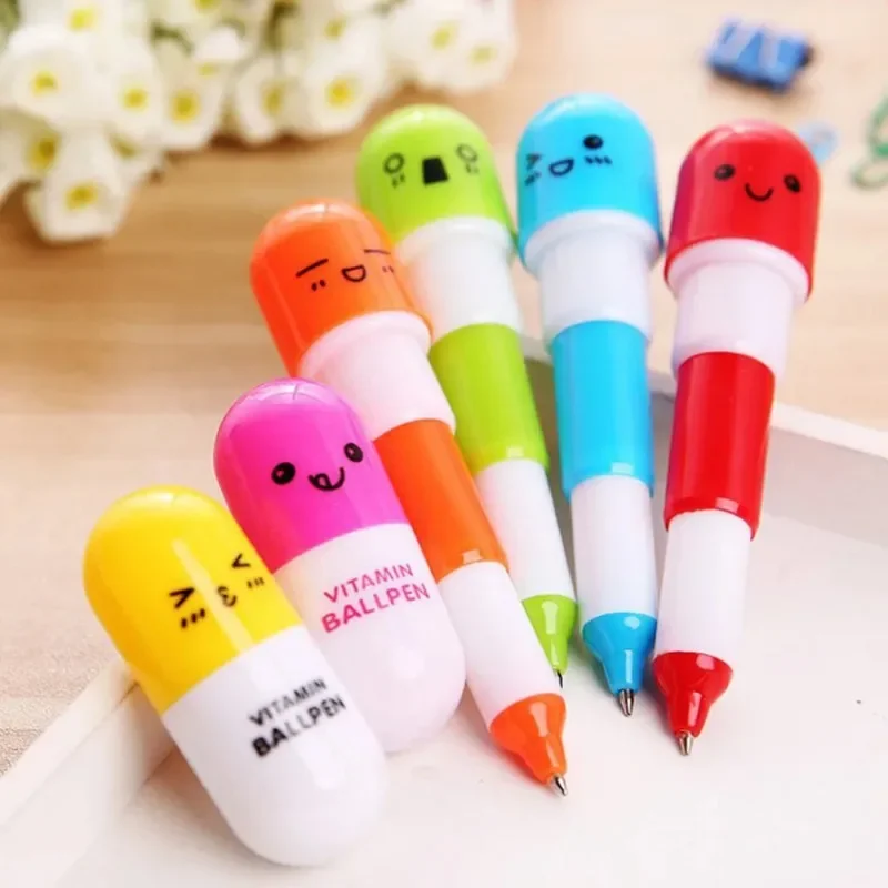 Creative Pill Ballpoint Pen Cute Learning Stationery Student Prize School Office Writing Pen Stationery Tool Supplies