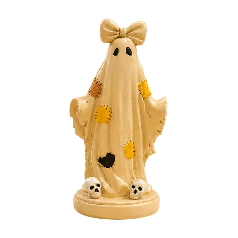 Halloween Table Decor Resin Home Ornaments Halloween Patchwork Ghost Figurine Pumpkin Man Resin Statue Ornament Desktop for Home