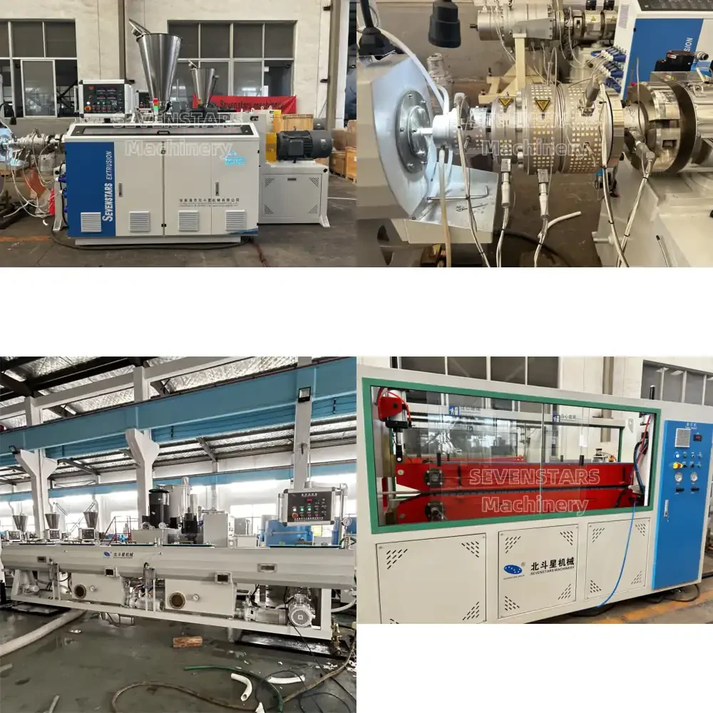 PVC Pipe Extrusion Production Line for Construction Use New Double Screw Automatic High Safety Motor & Engine Plastic