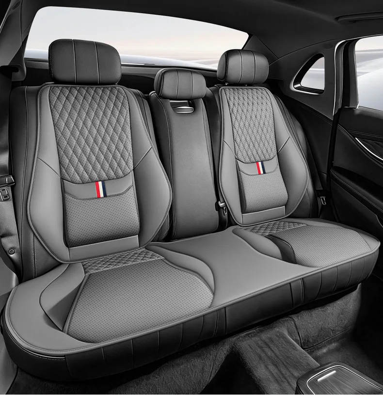 Universal Ergonomic Car Seat Cover Cushion Built‑in 6cm Lumbar Support Leg Bolster Breathable For SUV Sedan