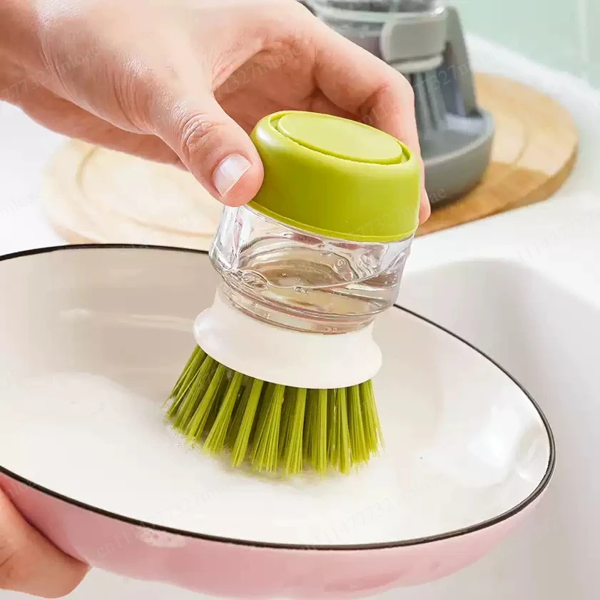 Pot brush artifact, pot brush, dishwashing brush, non-stick hands,automatic liquid brush household kitchen lazy cleaning