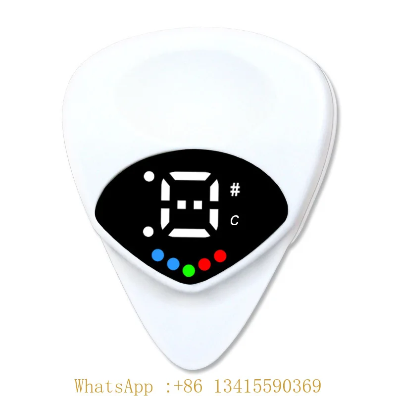 

Custom Logo 2-in-1 Universal Tuner Guitar Folk Bass Made Plastic New Plectrum Twelve Equal Temperament Effect Guitar Picks