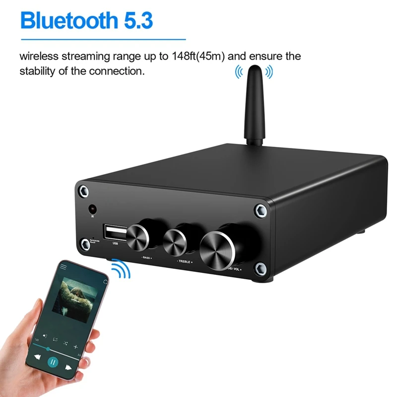 Miglior amplificatore di potenza audio stereo Hi-Fi 2X100w doppio canale TPA3116 ricevitore per amplificatori per teatro digitale domestico desktop Bluetooth