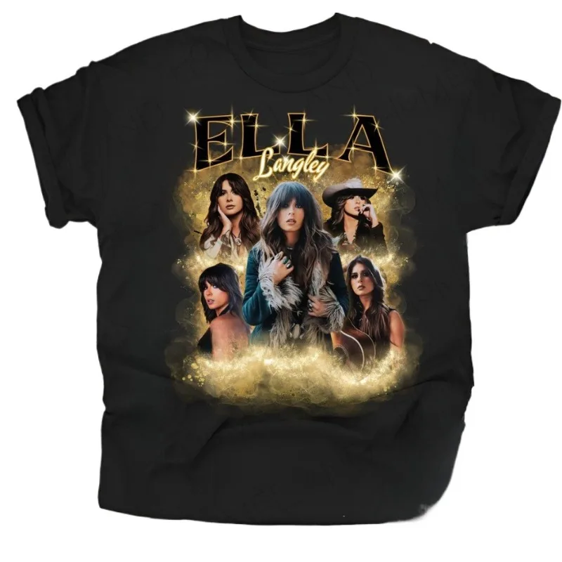 

Ella Langley Tee Merch T-shirts Cosplay Women Men Fashion Casual Crewneck Short Sleeve Streetwear T-shirt Gift
