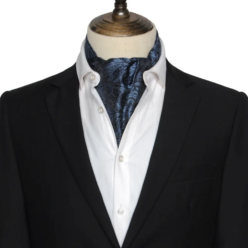 Corbata de cuello de Cachemira de poliéster para hombre, corbata Formal de estilo británico, Vintage, para boda