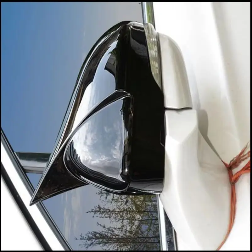 

For Ford Mondeo Fusion MK5 2013~2018 Rearview Mirror Cover Cap Trim With Horn Decoration Car Styling Parts Auto Accessories